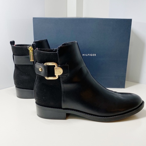 tommy hilfiger buckle bootie